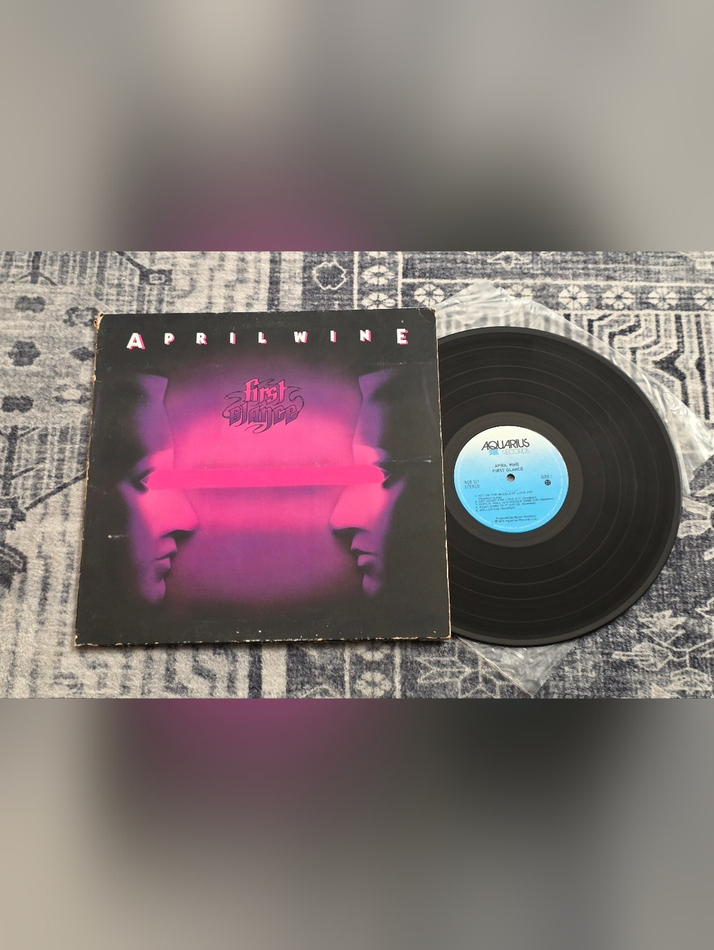 April Wine First Glance 1978 Vinyl AQR 517 Canada Rare First Press Release "Ster